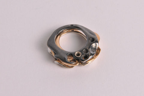 Only for you - Sterling silver and bronze pendant ring