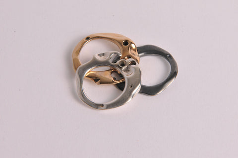 Only for you - Sterling silver and bronze pendant ring