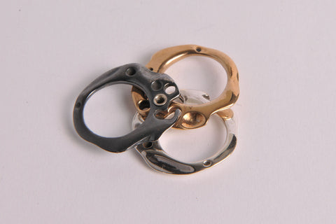Only for you - Sterling silver and bronze pendant ring