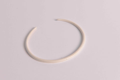 Fine silver bangle - raised silver