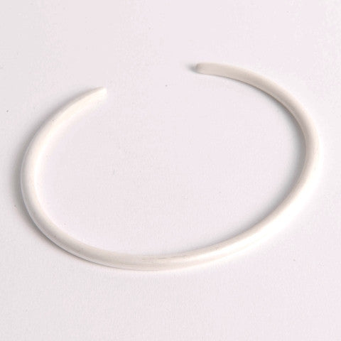 Fine silver bangle - raised silver